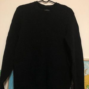 Allsaints 100%cotton black knit sweater